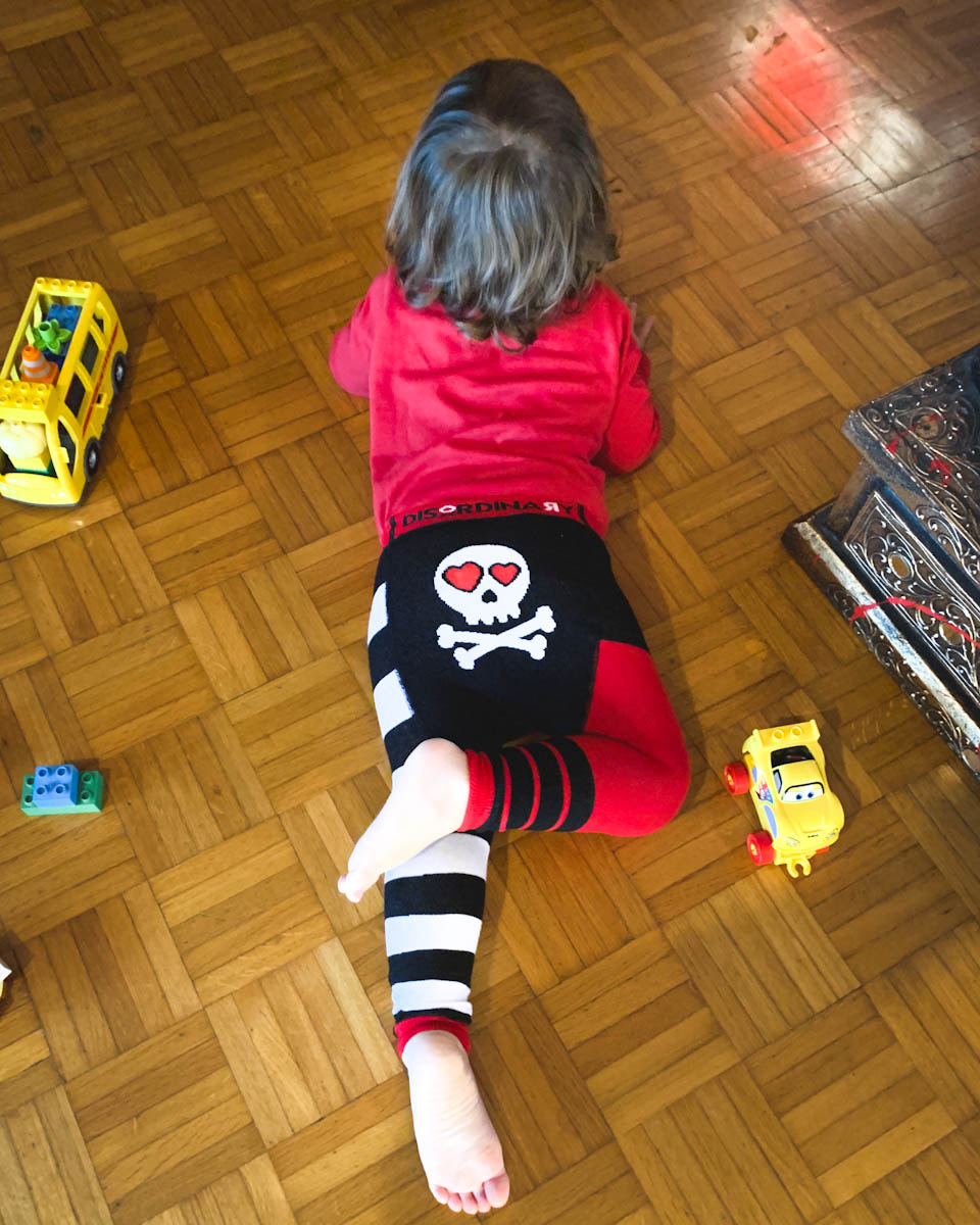 Leggins bimbo Disordinary Skull caldo cotone 9-36 mesi Made in Italy -  Disordinary